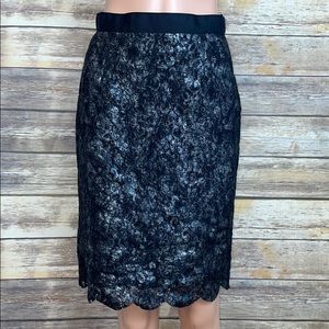 Tenax Silver/Black Lace Skirt